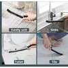 Professionelle Reinigungsbürste mit ergonomischem Griff, schwarz, 4-teiliges Set, robuste Borsten,