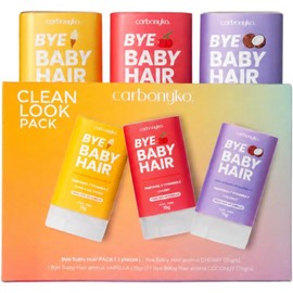 Cera para Cabello en Barra 3 Piezas Carbonyko – Hair Wax Stick para Baby Hair y Frizz – Fijación Firme sin Efecto Pegajoso – Fórmula Vegana con Vitamina E – Cherry, Coco y Vainilla
