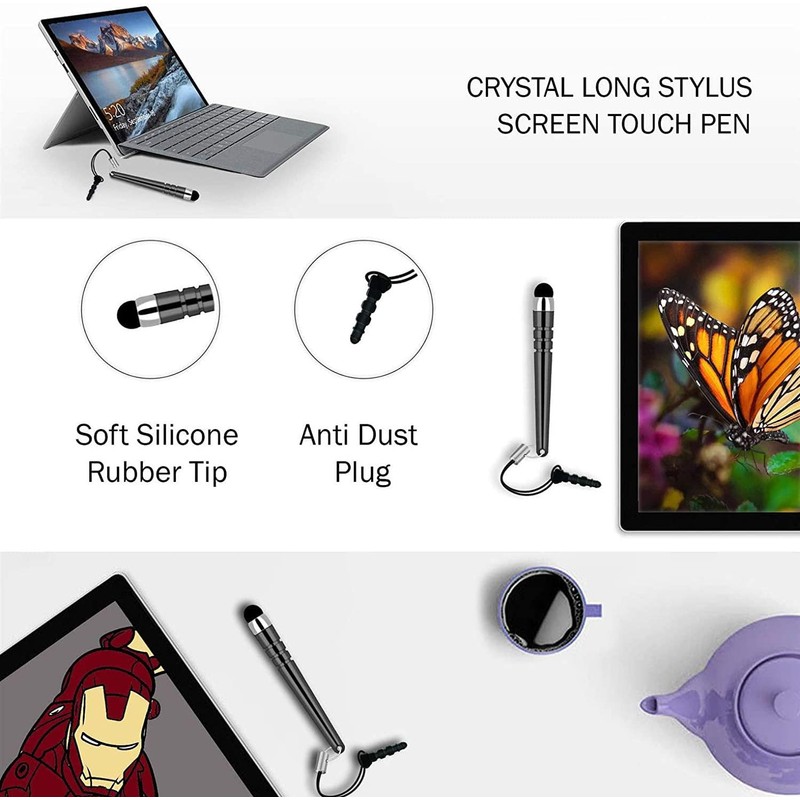 Silver Stylus Touch Pen Aluminum Compatible with Lively Jitterbug Smart4,
