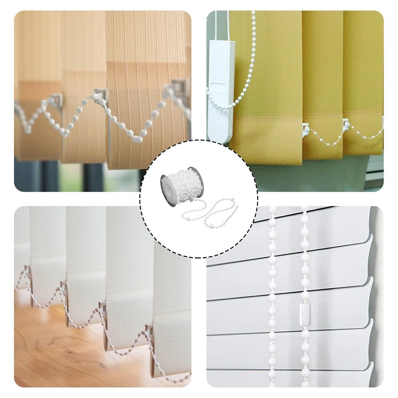 1 Pcs 20 Meter 200 Clips Vertical Blind Bottom Chain,Vertical