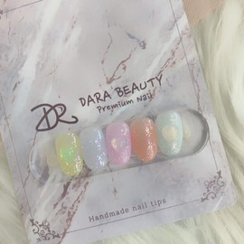 Next day delivery⭐Colorful heart nails⭐ / 다음날 발송⭐알록달록 하트네일⭐