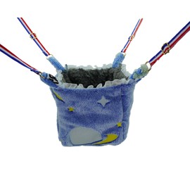 neolun Small Animal Noctilucent Hammock for Cage Hanging Ferret Bed Ferret Cage Accessories Adjustable Straps - Perfect Small Pet Bed or Hanging Hammock Bed Great Guinea Pig Bed(Blue)