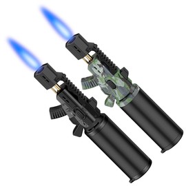 JETPRO Torch Lighter One-Hand Operation Kitchen Cooking Torch with Adjustable Flame (Butane Gas Not Included)