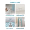 Portable Folding Shower Curtain, 100x200cm, Waterproof Polyester with Aluminum Peptide