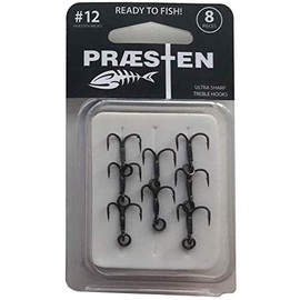 Praesten Treble Hooks – 8 Treble Hooks, Size: 12