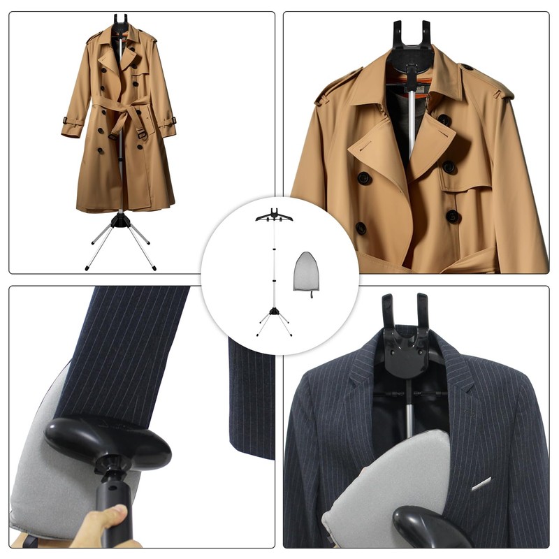 Steamer Hanger Stand with Garment Steamer Ironing Gloves,Garment hanger for