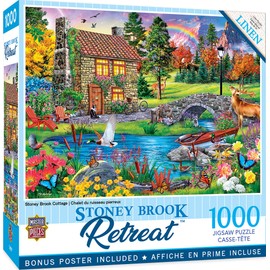 MasterPieces 1000 Piece Jigsaw Puzzle for Adults, Family, Or Kids - Stoney Brook Cottage - 19.25"x26.75"