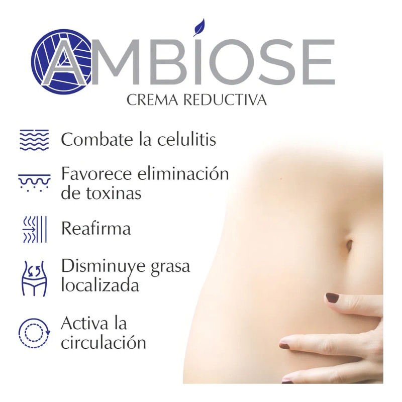 Crema Reductiva Ambiose 1000 ml, Reductor De Medidas, Abdomen, Piernas,