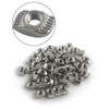 QWORK® 100 Pack M4 T-nut, Nickel-Plated Carbon Steel T Slot