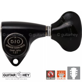 GOTOH NEW Gotoh SGV510Z-FL5 Tuners L3+R3 Guitar Tuning Keys 1:21 Ratio, 3x3 - BLACK