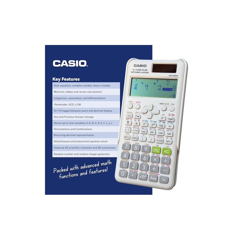 Casio fx-115ES Plus 2ª edición – Calculadora científica avanzada |