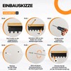 TINIFO Wooden Key Rack with Shelf - Key Holder Wall