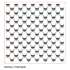 Arbuya Bee Plastic Embossing Folder (5.9"x5.9''| Bee Pattern) Paper Crafts Plastic Textured Impressions for Card Making Scrapbooking