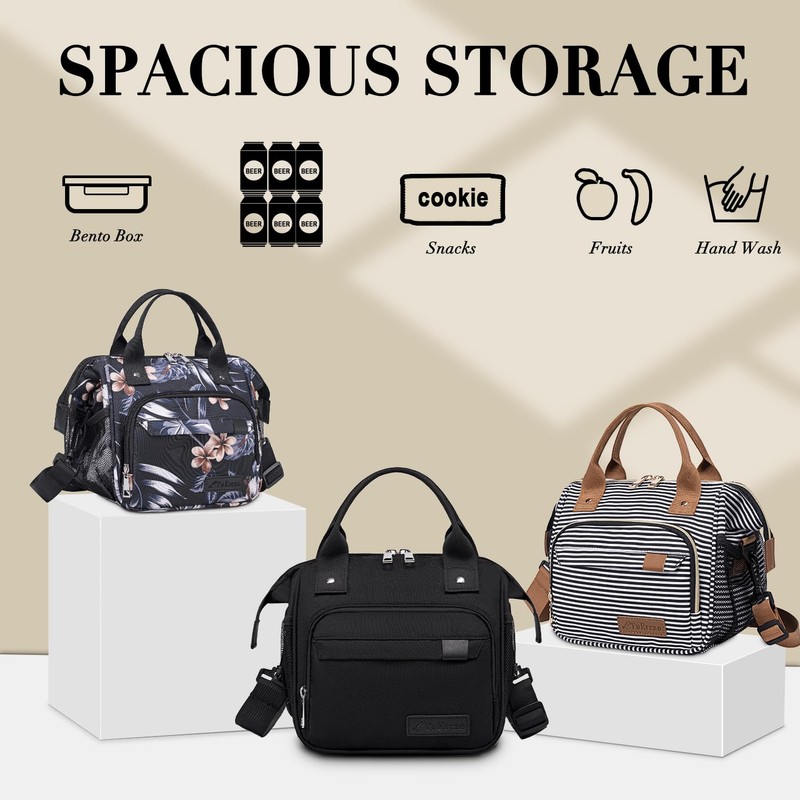 Small Lunch Bag Lightweight Insulated Lunch Box for Women Work