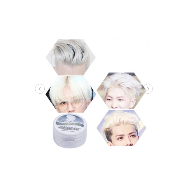 [White] Temporary Hair Wax Gel Mud Rambut Pewarna Lilin Sementara