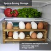 Expandable Stackable Wooden Egg Holder Countertop for 24 Eggs, Rustic