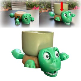 Turtle Coaster Funny, 3D Sea Turtle with Funny Expression on Coaster, Stress Relief Gift Idea Turtle Cup Holder