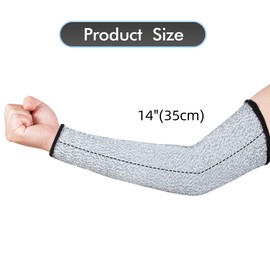 Boeyamto 1 Pair Sleeves to Cover Arms, Cut Resistant Arm Sleeves for Men and Women. Protective Sleeves for Arms in Gardening, Welding, Pet Grooming. Farmers Defense Gardening Sleeves., Grey, Large