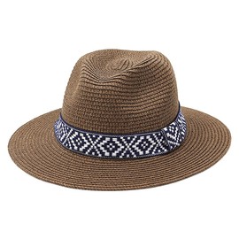 Men Women Straw Fedora Trilby Hat Straw Sun Hat Unisex Wide Brim Panama Hat Summer Travel Beach Sun Hat Straw Fedora Hat Jazz Cap Roll Up Cowboy Hat Cowgirl Hat Foldable Sun Protection Hat With Band