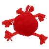 Plush Soft Red Happy Face Dog Play Toy With Squeak