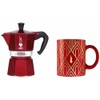 Bialetti Moka Expressi 3-Cup Red with Mug (Limited Edtion)