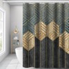 Umpoo Modern Abstract Geometric Shower Curtains 72x96 Inch Gold Lines