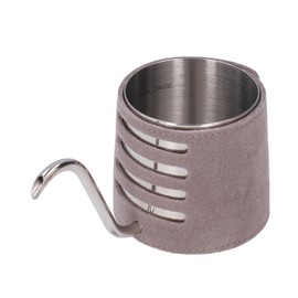 250ml Coffee Kettle 304 Stainless Steel Lidless Gooseneck Pour Over Coffee Pot with Microfiber Leather CaseStainless Steel Color