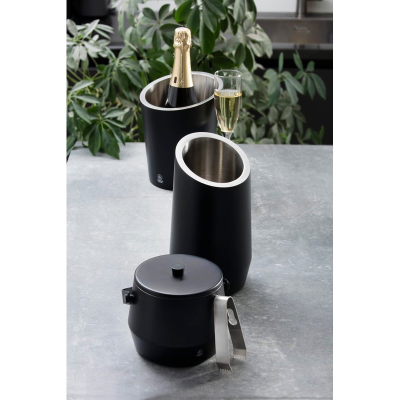 Leopold Vienna Bottle Cooler, Stainless Steel 304, Black, 139 x