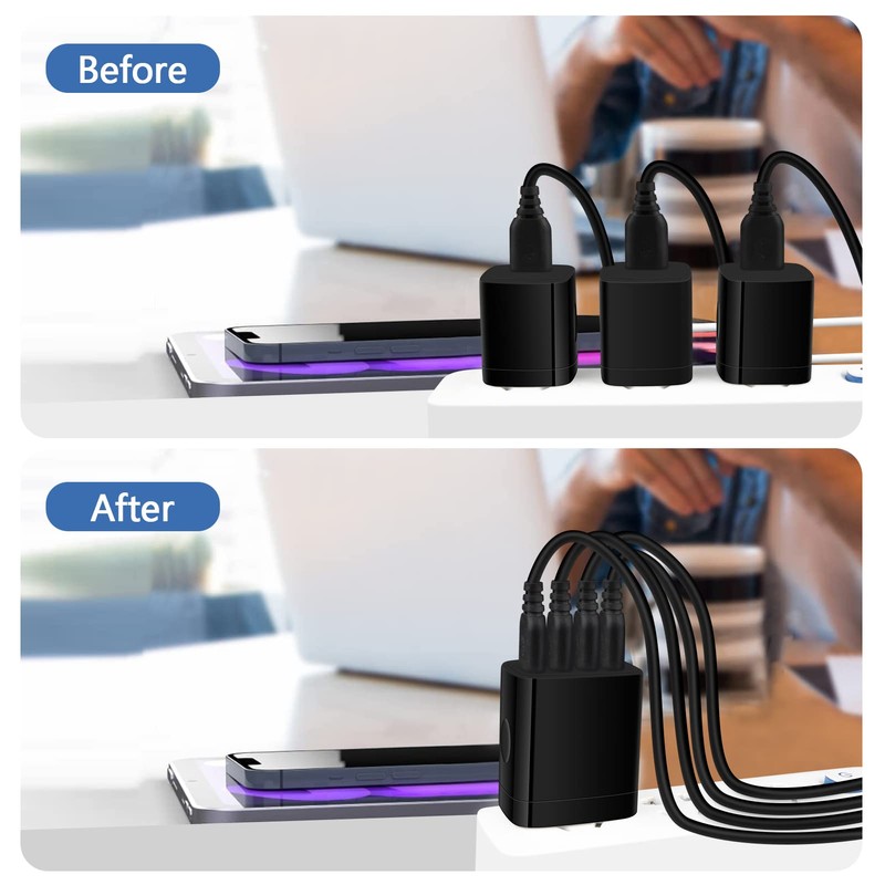 4-Port USB Fast Charger for Various Smartphones and Other USB
