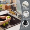 16" Faucet Mat for Kitchen Sink, Diatomite Fast Drying Stone