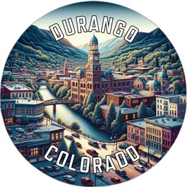 Durango Colorado Mementos Souvenir Die Cut Decorative Flat Magnet 2-Inch