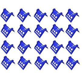 Mytee Products (20 Pack V Shaped Board 4" Blue Plastic Corner Edge Protectors for Cargo Loads | Tie Down Strap Guard for Winch, Ratchet Straps on Flatbed Trailers | V-Style Tie Downs Edge Protectors
