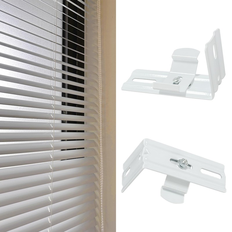 4 Sets L-Shaped Vertical Blind Brackets,Metal Venetian Blind Accessories