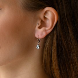 MATERIA by Matthias Wagner SO-448 Gemstone Drop Earrings 925 Silver, Sterling Silver