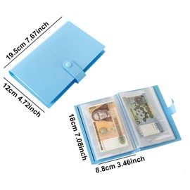 Xiapumeth Budget Binder, Money Organizer for Cash, a5 Money Saving Binder for Bills, Storage 50pcs Budget Book with Cash Envelopes, for Collection, Pay Cash Budget Binder (Blue)