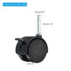 PATIKIL 2 Inch Swivel Stem Casters, 10 Pack Nylon 360