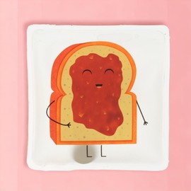 Hand Warmer Pocket Warmer Sets Reusable, Heat Pad for Cold Days and for Travel, Heat Bending Cushion with Great Designs (Set of 2 Peanut Butter & Jelly Toasts)