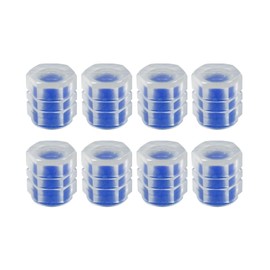 Lyxheth 8PCS Fluorescent Tire Valve Stem Caps, Tire Valve Covers, Luminous Auto Wheel Air Valve Caps, Corrosion Resistant Leak-Proof Wheel Valve Cover Universal for Car, Truck, Bike (Blue)