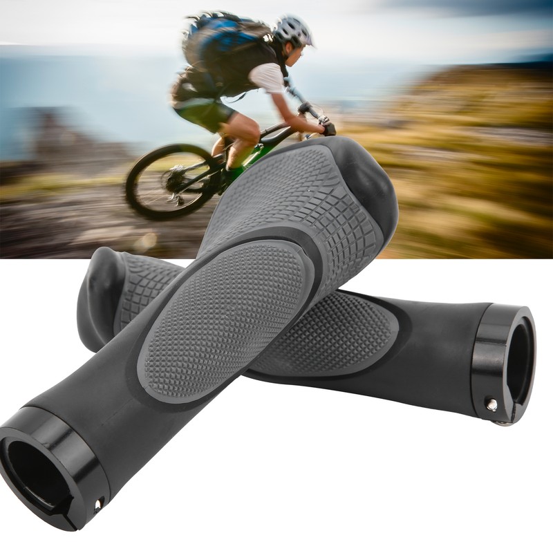 22.2mm Mountain Bike Horn Handlebars Bilateral Locking Rubber Handle Grips
