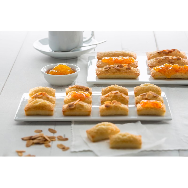Lékué Gourmet Financier-Form, Silikon, schwarz, 20 Mulden, 1 Stück