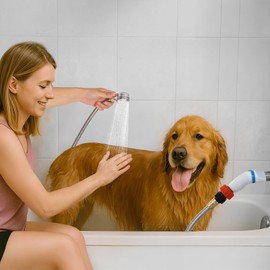 Sink Hose Attachment Hose:Portable Sink Hose Faucet Spraye Dog Shower,Stainless Steel