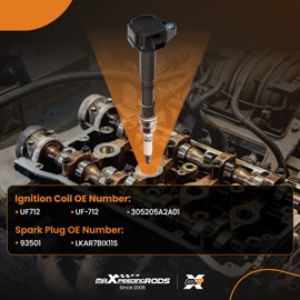 maXpeedingrods UF712 Set of 4 Ignition Coil Pack and Iridium Spark Plugs Fit for Acura ILX TLX 2015-2020 L4 2.4L, for Honda Accord CR-V L4 2.4L 2013-2019, Ignition Coil Kit Replace UF-712 305205A2A01