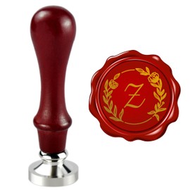 Mceal Wax Seal Stamp, Silver Brass Seal 25mm Dia, Wedding Invitation, Cards Envelopes, Gift Wrap Initial, Christmas Thanks Giving, Alphabet Letter Z