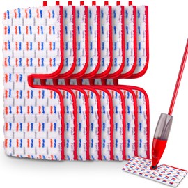 8 Pack Mop Refill Pads Compatible with O-Cedar ProMist MAX Spray Mop Reusable Pads Refills Microfiber Replacement Heads Dry Wet Use Double Sided Machine Washable for All Surface Floor Cleaning