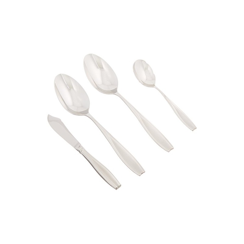 Gorham Tulip Frosted Stainless Flatware 4-Piece Serving Set