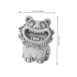 Kichvoe Mini Lion Sculpture Pair Decorative Lion Statue for Home Ornament Micro Landscape Garden Decor Unique Design Sturdy Craftsmanship for Indoor and Outdoor Use