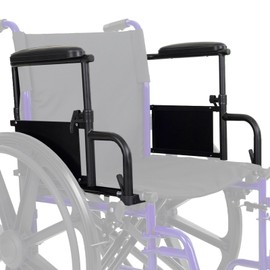 Vive Height-Adjustable Wheelchair Armrests - Ultimate Comfort Accessory Pads for Wheelchairs - Upgraded Replacement Parts for Wheelchair Arms, Chair Support, and Mobility Enhancement (Black)