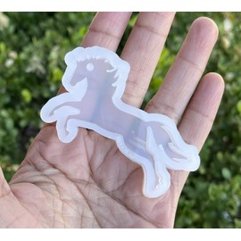 Horse Resin Mold - Horse Keychain Resin Molds - Mold for Jewelry Making - Pendant Molds - Horses Silicone Mold - Mold for Epoxy Resin - Animal Molds - Horses (Clear)