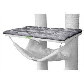 Kratzbaumland Velcro Cushion 70 x 40 cm Suitable for Natural Paradise and Woody Scratching Post Replacement Part (Grey - Elegant Plush)