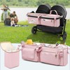 Prokva Double Stroller Organizer Compabitle with BOB Duallie and Baby